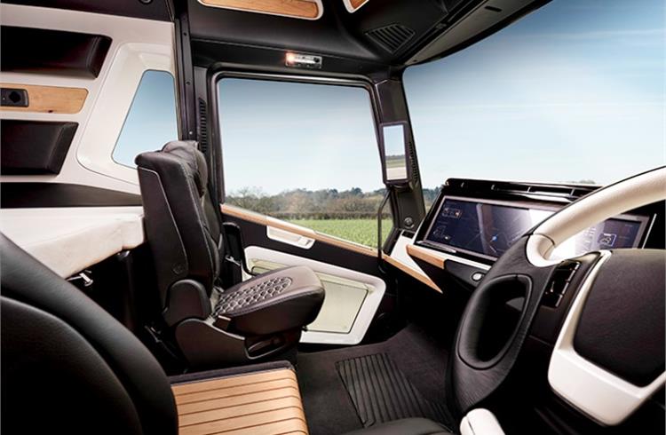 Ergonomic cab design is among the highlights of the hydrogen HGV. 