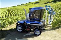Green farming in a time of climate change. The concept tractor has been created as ready for electric traction, for a future of alternative energies-fuelled machines.