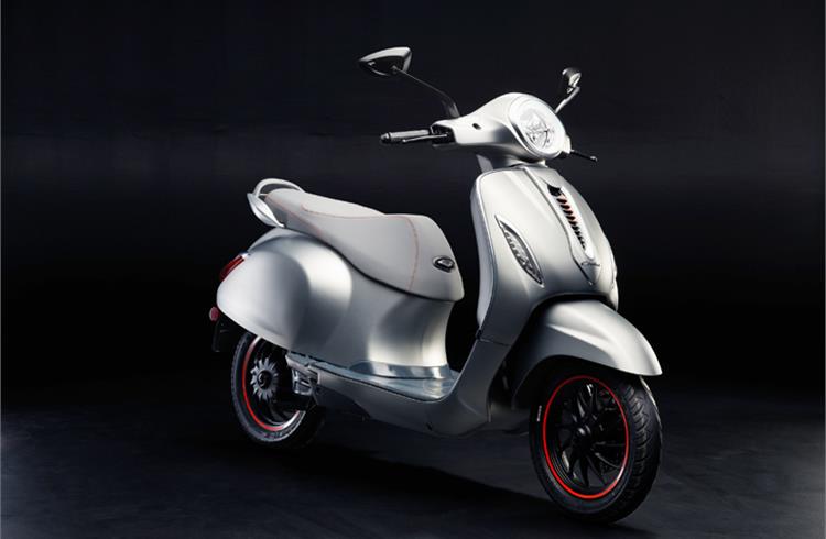 The scooter, which has an in-built charger, can be charged with a regular 5-ampere home power outlet. Full charge will take 5 hours. Bajaj will also sell a home-charging station at a ‘nominal cost’.