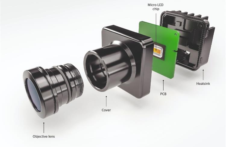 All of the components of Continental’s near-field projection system fit into a compact cube measuring only five centimetres on a side.