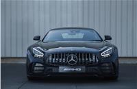 The AMG GT R is powered by a four-litre Biturbo V8 engine that produces 585hp, sprints from 0-100km/h in 3.6 seconds.
