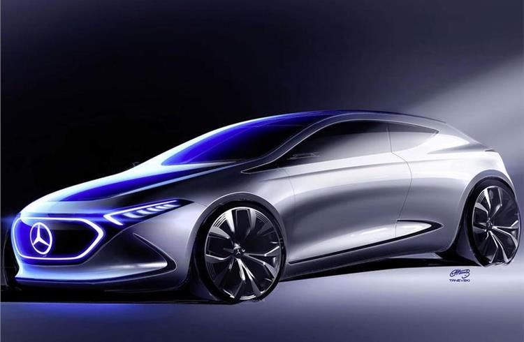 The Mercedes EQ A has been previewed in a new image.
