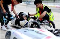 : Team HuaQi-EV, race number 301, from Guangzhou College of South China University of Technology, China, competing in the Prototype - Battery Electric category during Day 2.