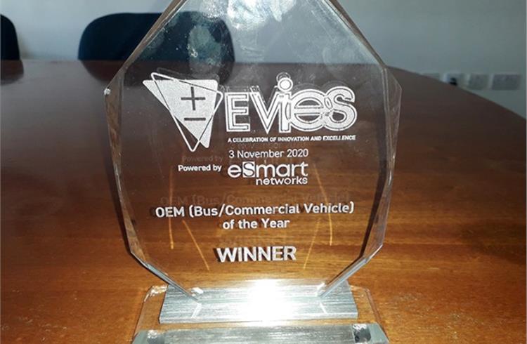 Optare wins ‘OEM of the Year’ 2020 EVIE award