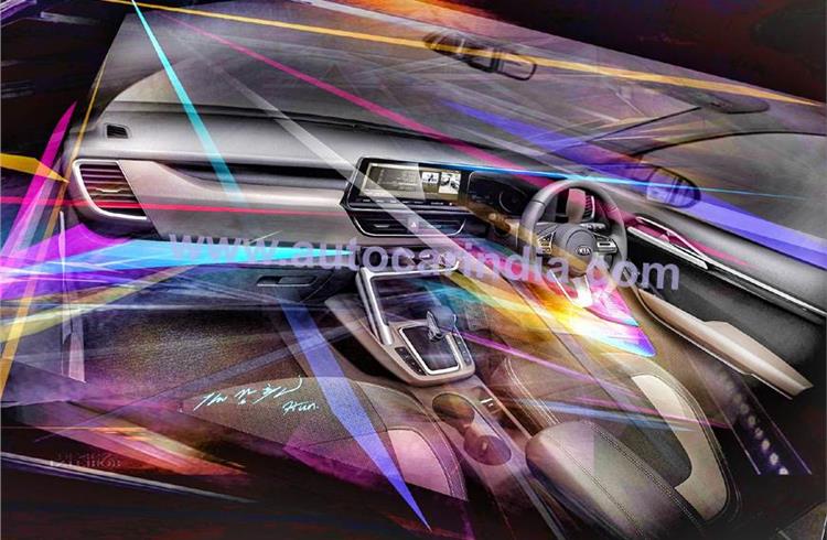 Kia has confirmed that its SUV will come with multi-colour LED mood lighting that can be adjusted via the infotainment system.