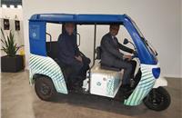 Mahindra Electric is testing out a new form of energy source – Phinergy’s metal-air batteries – on its popular three-wheeler Treo.