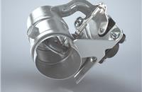 Innovative valve arrangement: Tenneco´s newly developed electronic valve with decoupled actuator.