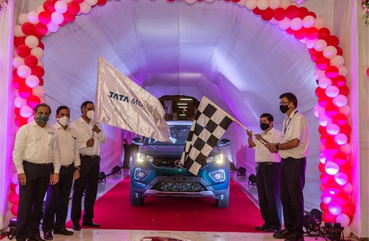 Tata Motors’ four-millionth passenger vehicle – a Nexon EV – flagged off from its manufacturing plant in Pune.