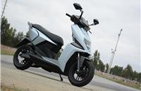 ”. The One rides on 12-inch wheels at both ends, with a telescopic fork and a monoshock for suspension. Like almost every other electric scooter, braking is handled by disc brakes.