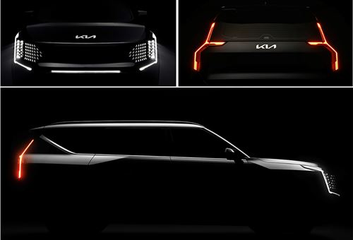 Kia teases upcoming EV9 SUV ahead of March 15 unveiling