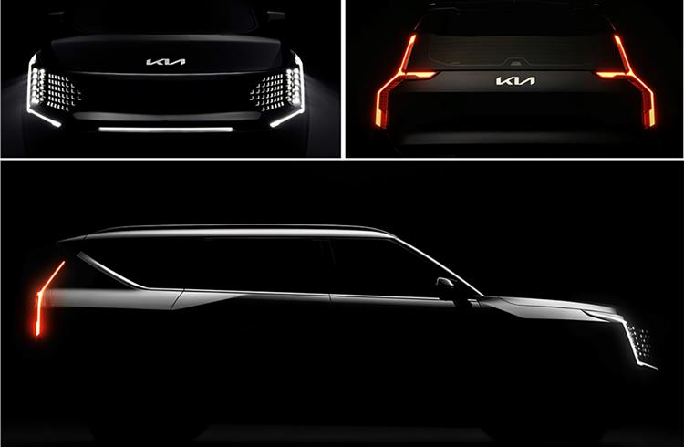 Kia teases upcoming EV9 SUV ahead of March 15 unveiling