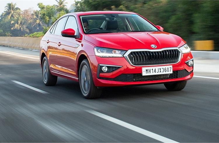 Skoda's Slavia sedan is also seeing strong demand in India. 