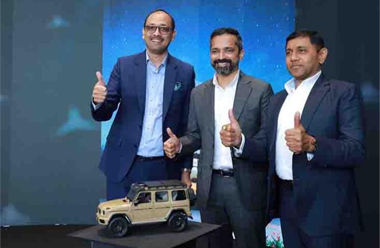 L-R:_Santosh Iyer, MD and CEO, Mercedes-Benz India, Thomas Alex, MD and CEO, Coastal Star and Yashwant Jhabakh, Chairman, Mahavir Group.