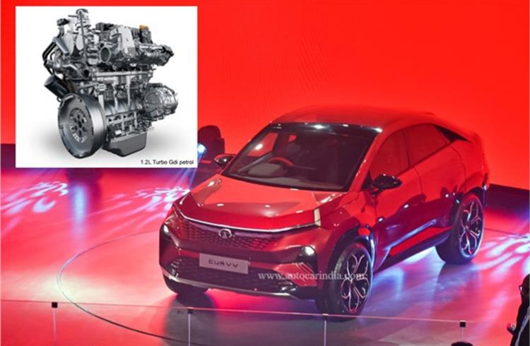 The 1.2 TGDi engine, which develops 125hp at 5000rpm and 225 Nm of torque, will debut on the ICE version of the Tata Curvv which is slated for launch in 2024.