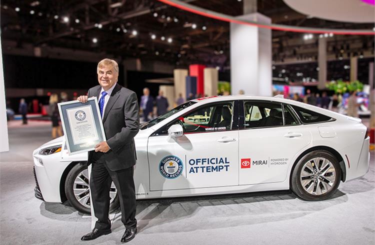 Toyota Mirai sets Guinness world record with 845-mile zero emission drive