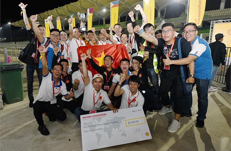 Team LH - EST, race number 701, from Lac Hong University, Vietnam, winners of the UrbanConcept - Battery Electric category during Day 3.