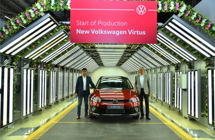 Volkswagen begins Virtus production at Chakan