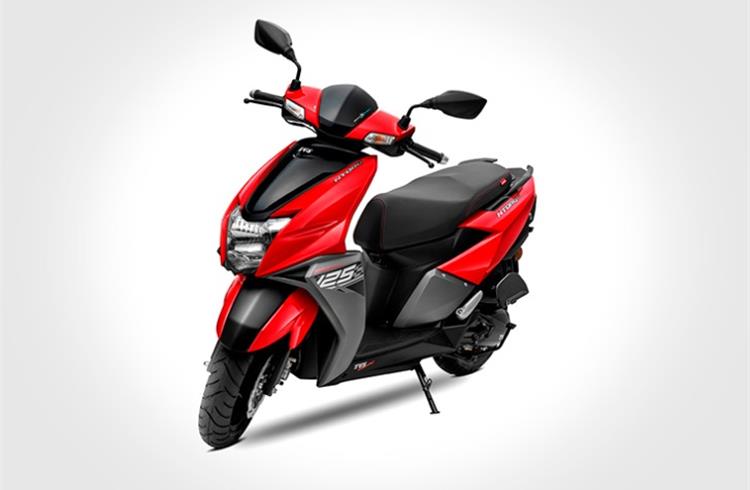 To mark 100,000 unit sales in September 2018, TVS introduced a metallic red colour, adding to the yellow, red, green and white colour options (all matte finish) offered at launch.