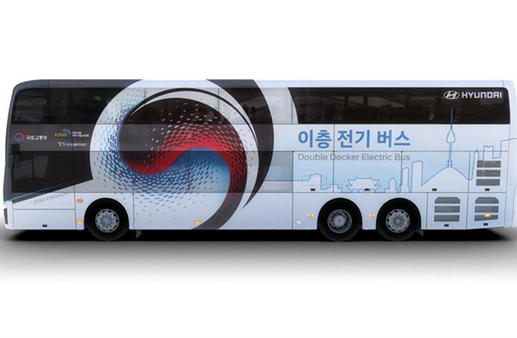 Hyundai reveals electric double-decker bus at Korean tech fair