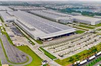 An aerial shot of the Luqiao manufacturing facility in China. The Luqiao plant is owned by Zhejiang Geely Holdings but operated by Volvo Cars