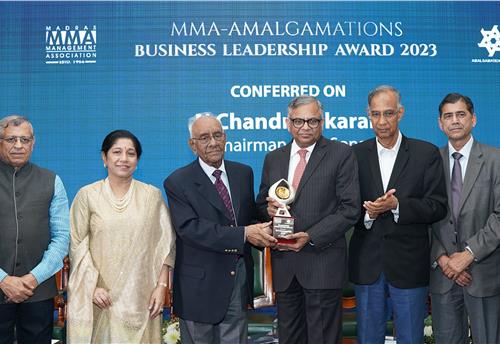 N Chandrasekaran conferred MMA-Amalgamations Business Leadership Award 2023