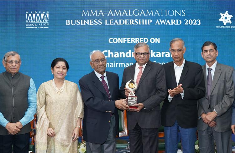 N Chandrasekaran conferred MMA-Amalgamations Business Leadership Award 2023