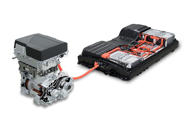The 62kWh battery that powers the Nissan Leaf 3.Zero e+ limited edition model.