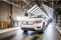 Production of the Volvo XC40 Recharge has begun at the plant in Ghent, Belgium.