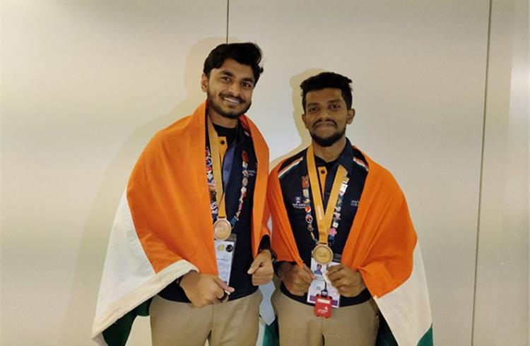 N Akhilesh and S N Karthik Gowda, who have been trained at the Toyota Technical Training Institute, won the bronze medal in Mechatronics Skills at the WorldSkills Competition held in Germany.