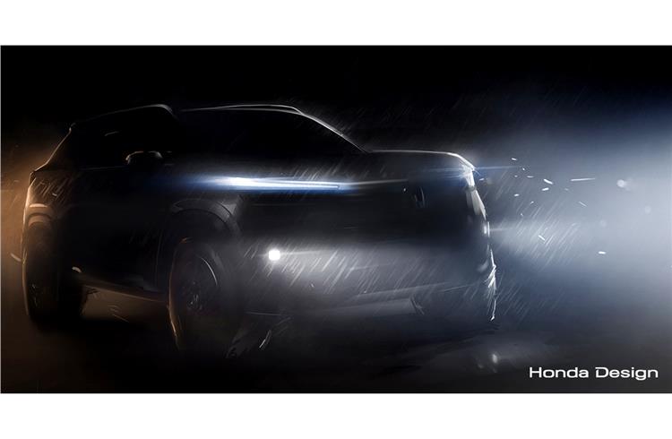 Honda releases teaser sketch of upcoming midsize SUV for India