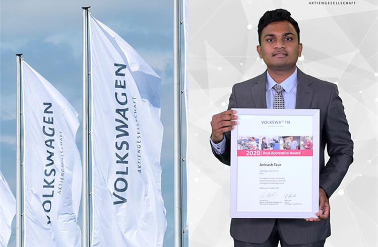 India’s Avinash Taur honoured at VW Group’s global ‘Best Apprentice Award 2020’