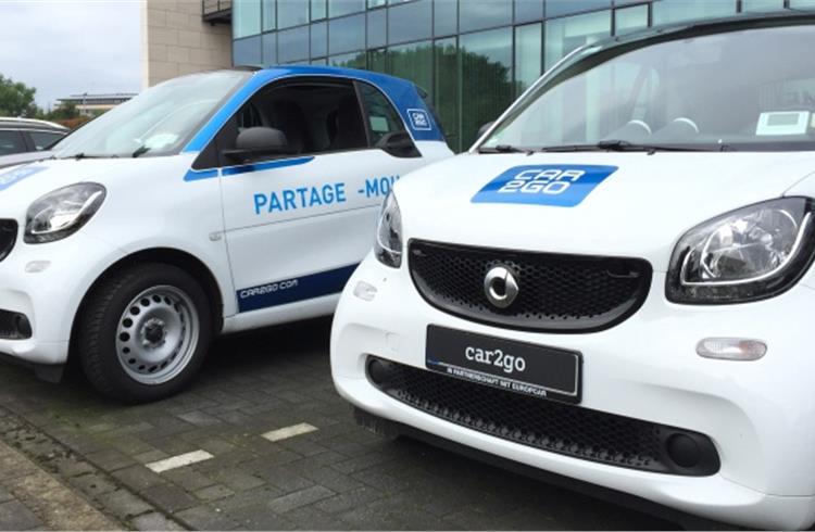 Daimler Group to launch car2go services in Belgium from October 2016