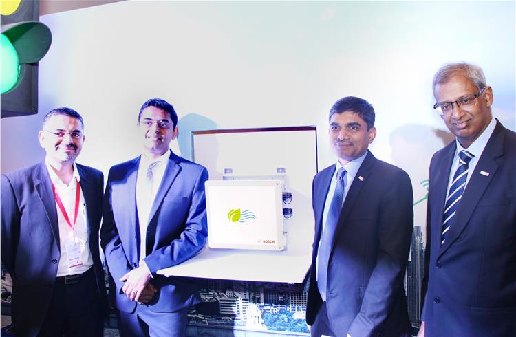 L-R: RK Shenoy, senior-vice-president, Powertrain Electronics & Hardware Product Engineering, Robert Bosch Engineering & Business Solutions; Sameer Sharma, global general manager, IoT Solutions, Intel