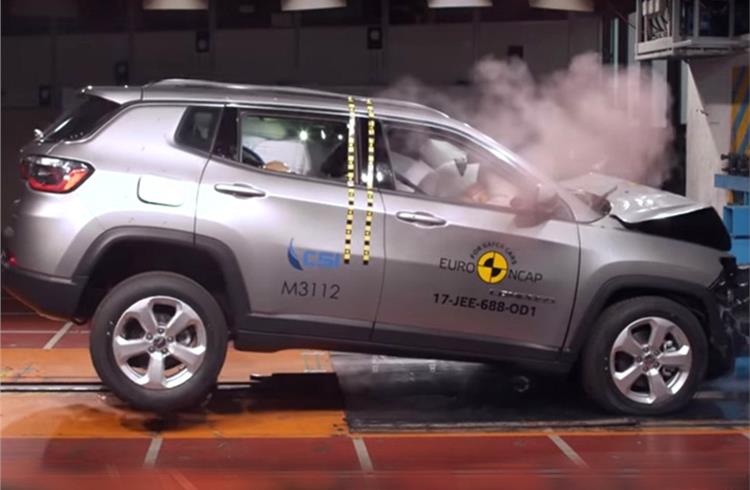 The Jeep Compass scored a high 90 percent on adult occupant protection and 83 percent on child safety.