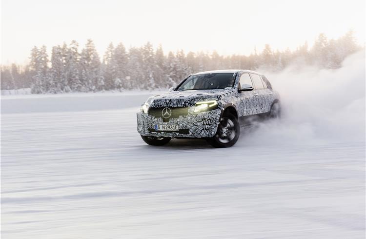 GLC F-Cell gets the test treatment in icy conditions.
