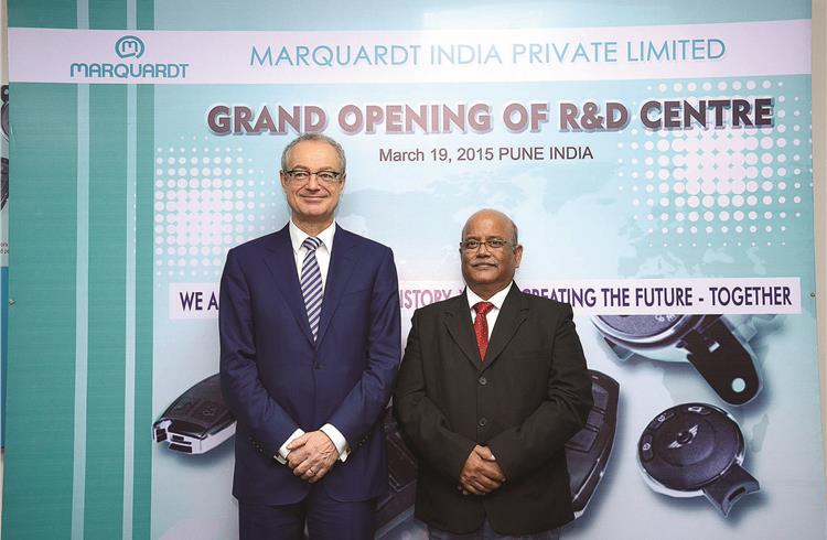 Dr Harald Marquardt, CEO, Marquardt GmbH, and Ran Bahadur Singh, CEO, Marquardt India, at the inauguration of the R&D Centre in Pune. The company has a manufacturing plant in Mumbai.