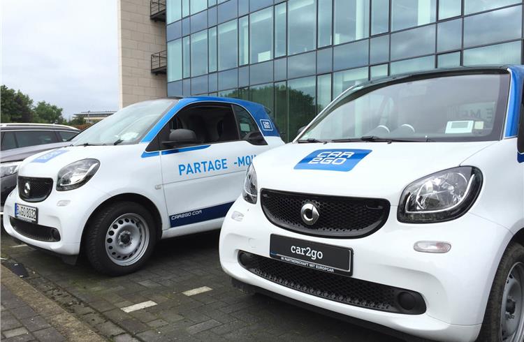 car2go starts in Brussels with 300 smart fortwo and Mercedes-Benz A-Class cars.