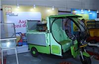 Innovative applications of E-Raaja include this e-vending cart for local fruit and vegetable sellers.