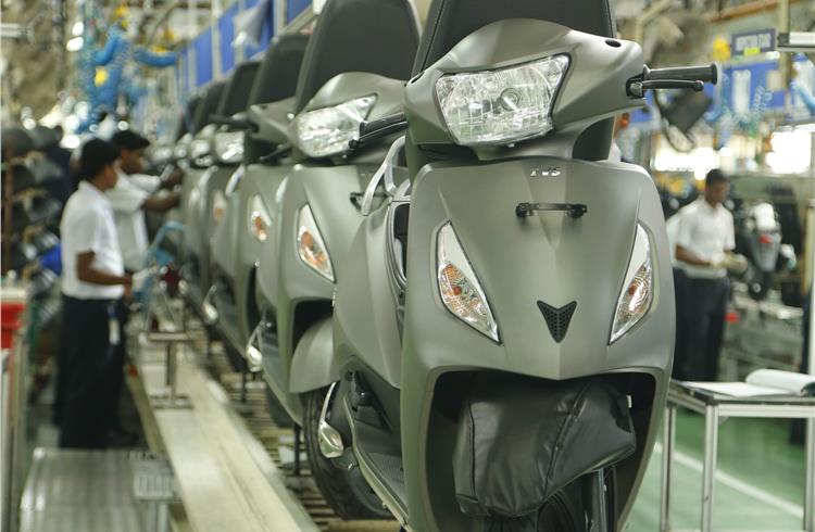The 110cc Jupiter scooter is the single biggest contributor to TVS Motor's scooter sales.