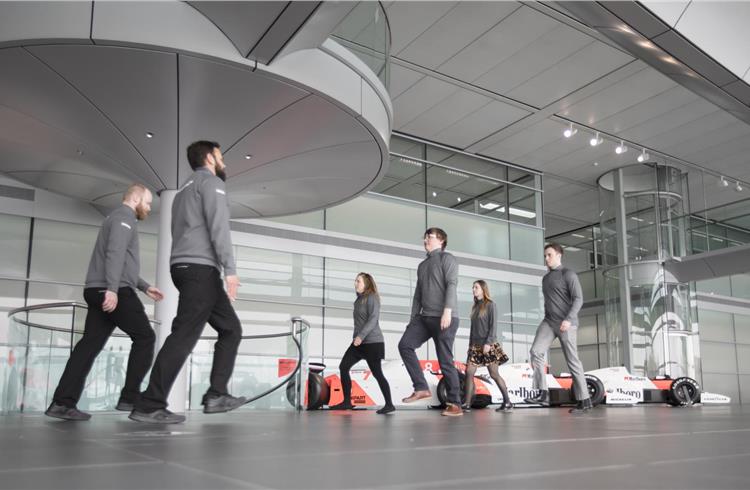 Staff at McLaren encouraged to move around the building with metronomic efficiency.