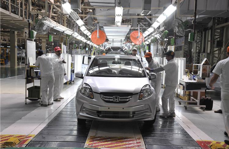 The Amaze sedan is manufactured both at the Greater Noida and Tapukara plants.