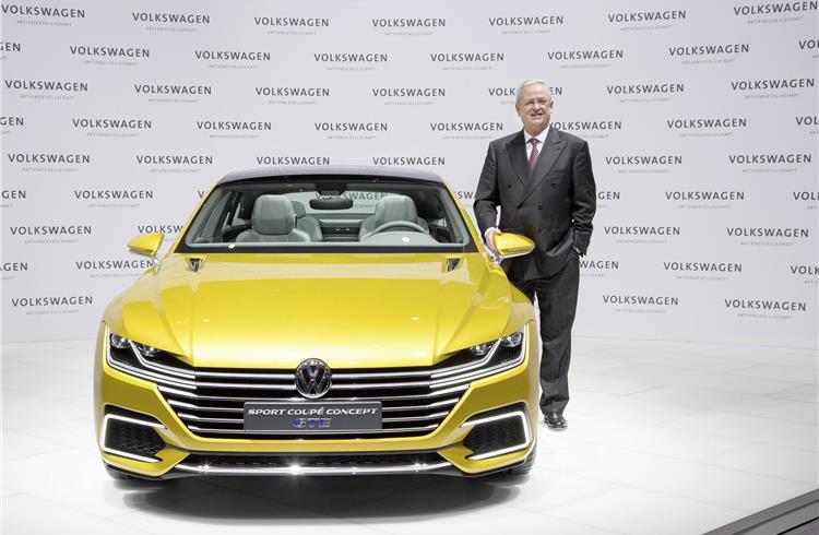 VW Group CEO Martin Winterkorn. The VW brand sees margins down at 2.5 percent in 2014. It made an operating profit of 2.5 billion euros on sales of 6.16 million vehicles.