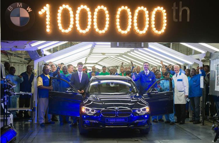 BMW South Africa staff celebrate the 1 millionth 3 Series.