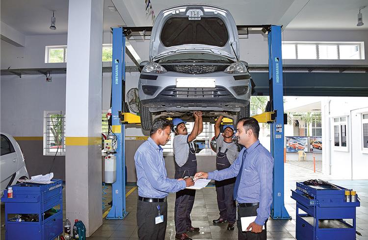 Service personnel training is being accorded top priority. Tata Motors has 10 training centres in India, including three body and paint training centres.