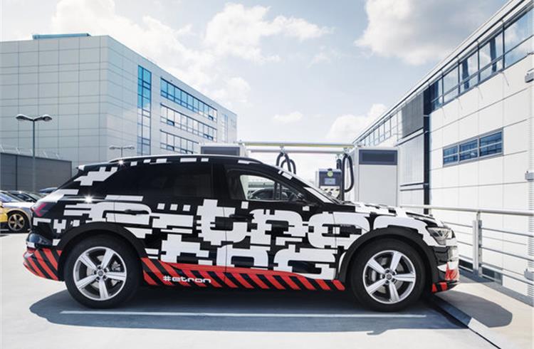 E-tron was shown to the press at a Siemens heavy-duty electrical engineering test centre in Berlin.
