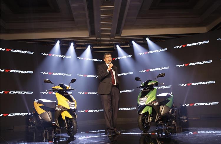 TVS launches its first 125cc scooter – NTorq – at Rs 58,750