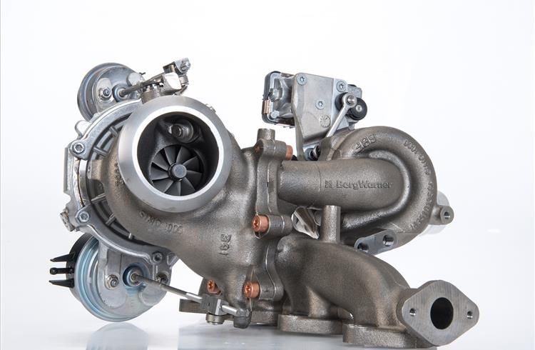 BorgWarner’s regulated two-stage (R2S) turbocharging solution improves low-end torque, engine performance and fuel efficiency while contributing to reduced emissions for Jaguar Land Rover models power