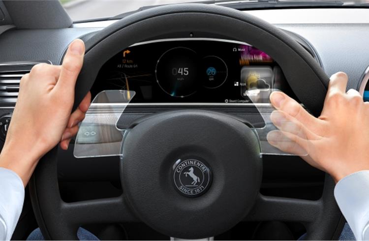 Continental integrates gesture-based control into the steering wheel