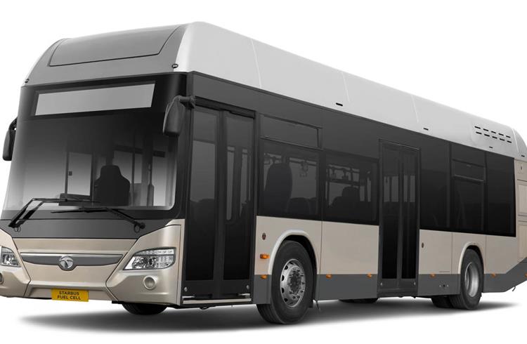 First showcased at the Auto Expo 2012, the Fuel Cell (hydrogen) Starbus is a zero emission vehicle.