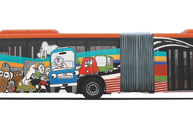 The 18-metre-long articulated Starbus can transport 120 passengers compared to 50-80 in conventional buses.